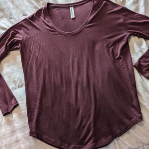 Athleta Long Sleeve Tee - Burgundy